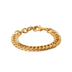 Maison de la Bijouterie Bracelet femme maille fantaisie plaqué or YU0UUUZU | Femme Bracelet