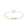 Maison de la Bijouterie Bracelet femme maillon rond oxydes plaqué or UW3UZVZV | Femme Bracelet