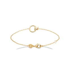 Maison de la Bijouterie Bracelet femme maillon rond oxydes plaqué or UW3UZVZV | Femme Bracelet