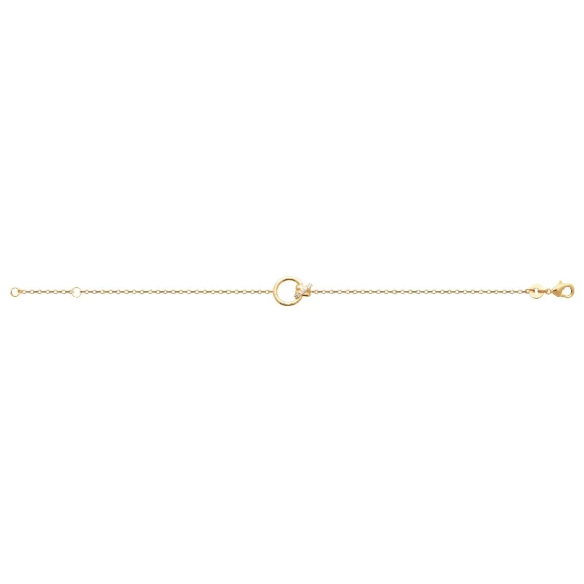 Maison de la Bijouterie Bracelet femme maillon rond oxydes plaqué or UW3UZVZV | Femme Bracelet