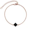 MYC-Paris Bracelet Femme Square - DB0085-RG-BK Laiton Doré rose Noir | Femme Bracelet