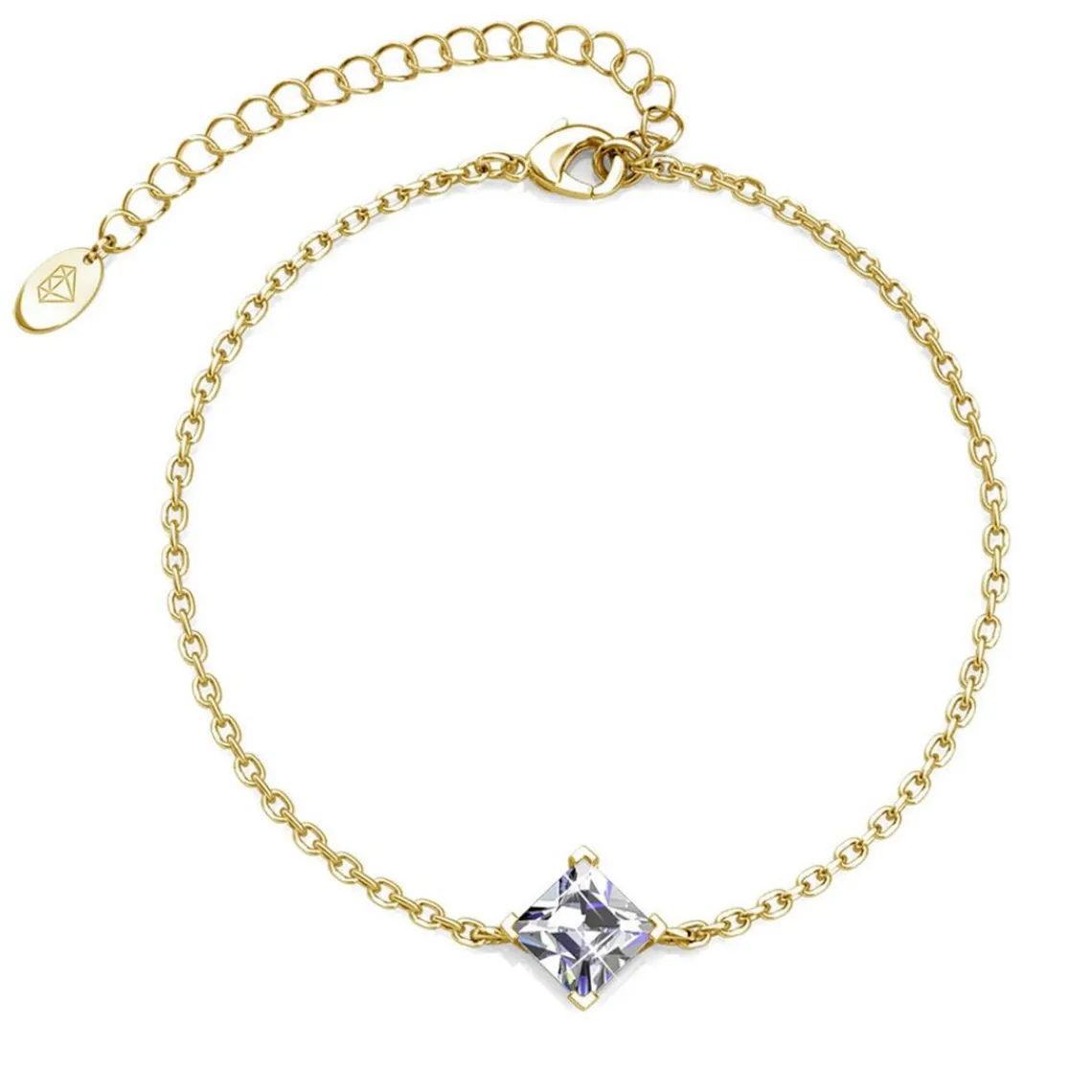 MYC-Paris Bracelet Femme Square - DB0085-G-C Laiton Doré | Femme Bracelet