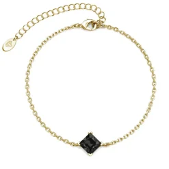 MYC-Paris Bracelet Femme Square - DB0085-G-BK Laiton Doré Noir | Femme Bracelet