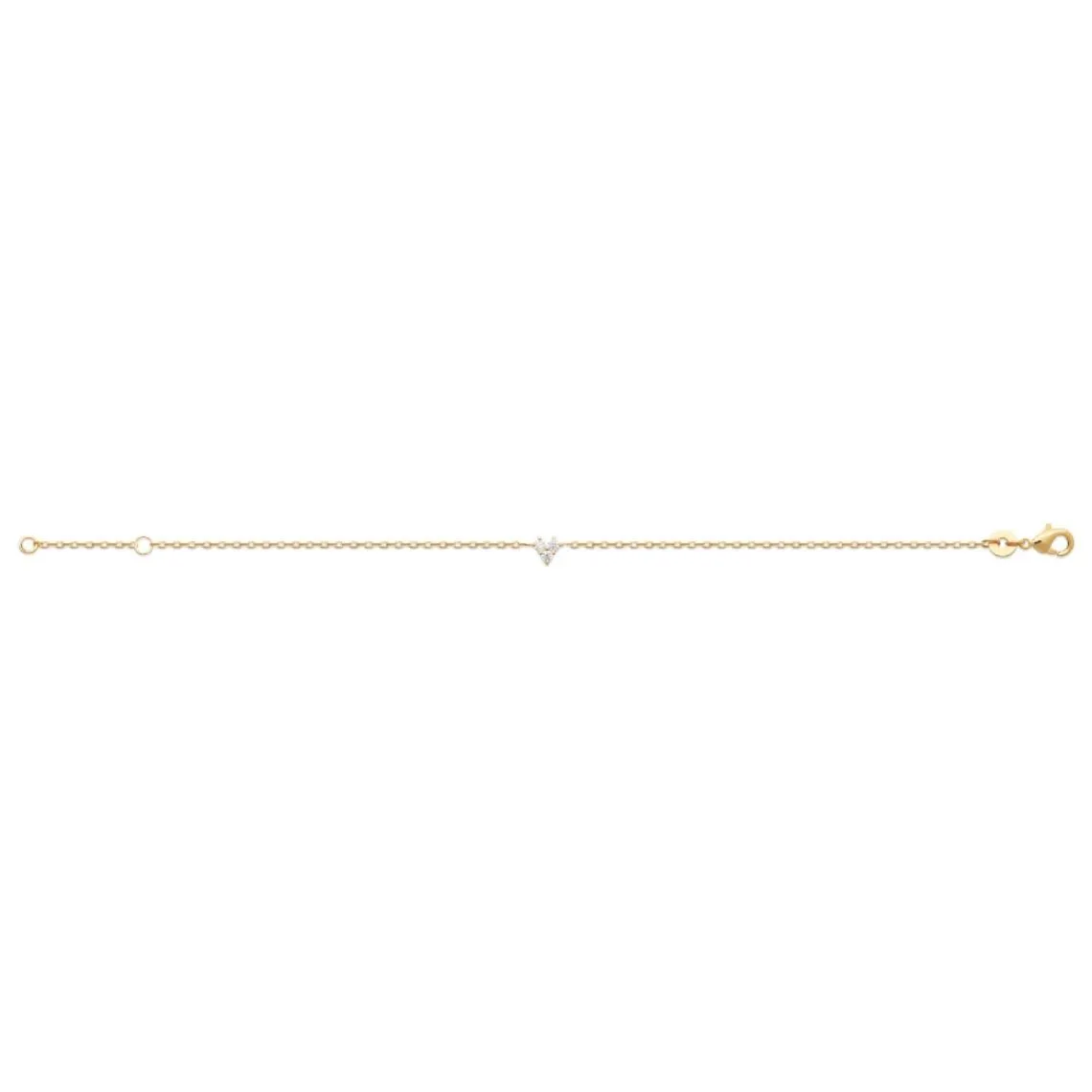 Maison de la Bijouterie Bracelet femme oxyde de zirconium plaqué or UW3W6WZV | Femme Bracelet