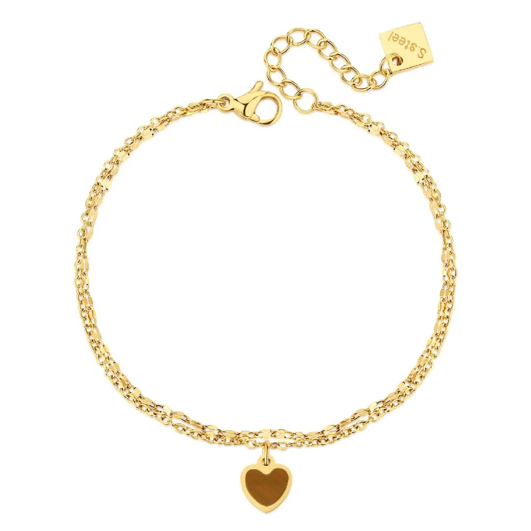 Pixies Bijoux Bracelet Femme - PBM0026-1TGR Acier Brun | Femme Bracelet