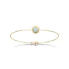 Maison de la Bijouterie Bracelet femme plaqué or agate bleue serti clos - UW3YUZZV | Femme Bracelet