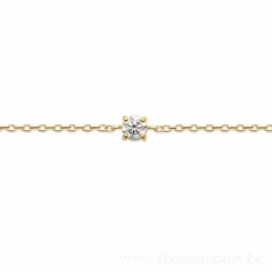 Maison de la Bijouterie Bracelet femme plaqué or blanc serti griffe serti griffe classique - UW3004ZV | Femme Bracelet