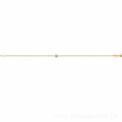 Maison de la Bijouterie Bracelet femme plaqué or blanc serti griffe serti griffe classique - UW3004ZV | Femme Bracelet