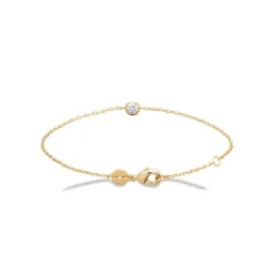 Maison de la Bijouterie Bracelet femme plaqué or blanc serti clos serti clos classique - UWZ63UZV | Femme Bracelet