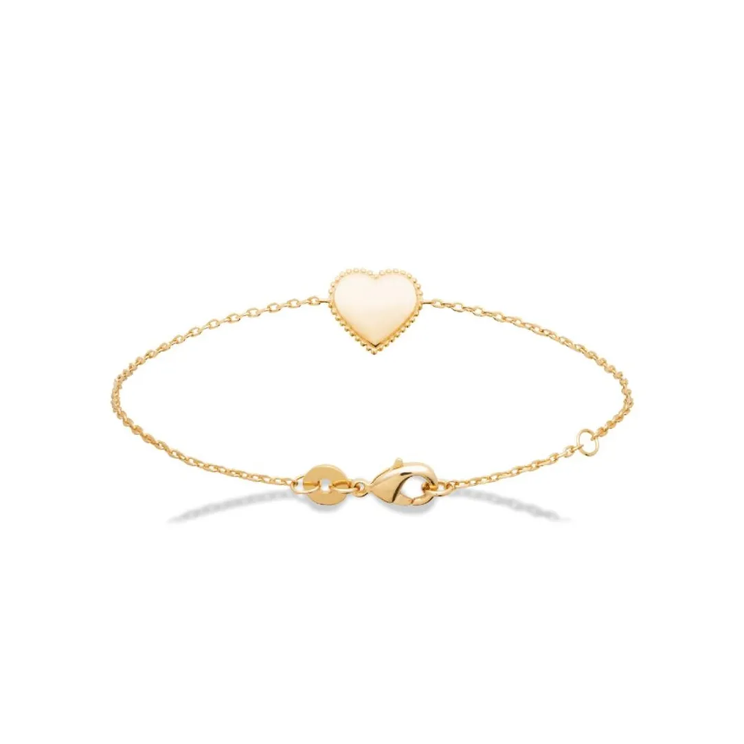 Maison de la Bijouterie Bracelet femme plaqué or coeur UYZW3WZV | Femme Bracelet