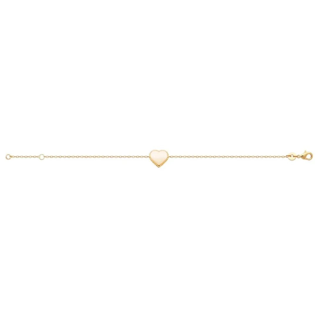 Maison de la Bijouterie Bracelet femme plaqué or coeur UYZW3WZV | Femme Bracelet