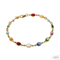 Maison de la Bijouterie Bracelet femme plaqué or cristal serti clos serti clos multicolor - YVW0VZZV | Femme Bracelet