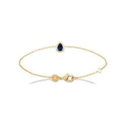 Maison de la Bijouterie Bracelet femme plaqué or cœur bleu nuit UW3UUZZV | Femme Bracelet