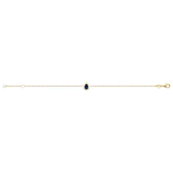 Maison de la Bijouterie Bracelet femme plaqué or cœur bleu nuit UW3UUZZV | Femme Bracelet
