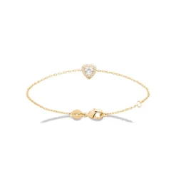 Maison de la Bijouterie Bracelet femme plaqué or cœur oxyde de zirconium UW3UV6ZV | Femme Bracelet