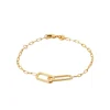 Maison de la Bijouterie Bracelet femme plaqué or double maillons rectangulaire UYZV3UZV | Femme Bracelet