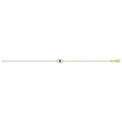 Maison de la Bijouterie Bracelet femme plaqué or œil pierre bleue UW3U5VZV | Femme Bracelet