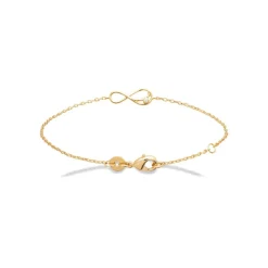 Maison de la Bijouterie Bracelet femme plaqué or infinity serti clos UW3UUWZV | Femme Bracelet