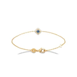 Maison de la Bijouterie Bracelet femme plaqué or oxydes et pierre bleue UW3UV5ZV | Femme Bracelet
