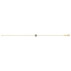 Maison de la Bijouterie Bracelet femme plaqué or oxydes et pierre bleue UW3UV5ZV | Femme Bracelet