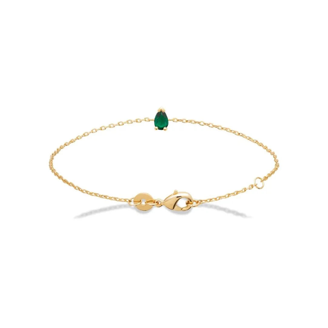 Maison de la Bijouterie Bracelet femme plaqué or oxyde verte UW3UW6ZV | Femme Bracelet