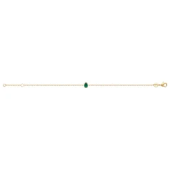 Maison de la Bijouterie Bracelet femme plaqué or oxyde verte UW3UW6ZV | Femme Bracelet