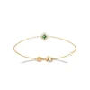 Maison de la Bijouterie Bracelet femme plaqué or oxyde et pierre verte UW3UV4ZV | Femme Bracelet