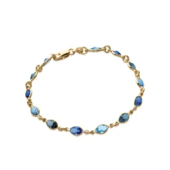 Maison de la Bijouterie Bracelet Femmeplaqué or pierres bleues cristal YVV0VZZV | Femme Bracelet