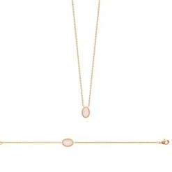 Maison de la Bijouterie Bracelet femme plaqué or quartz rose - UW3ZY6ZV | Femme Bracelet
