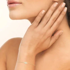 Maison de la Bijouterie Bracelet femme serti clos plaqué or UW405YZV | Femme Bracelet