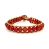 Sloya Bracelet Femme Cornaline et cuir | Femme Bracelet