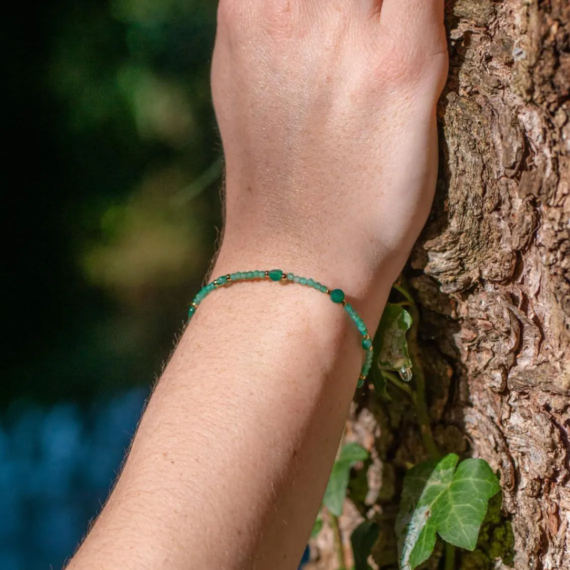 Sloya Bracelet Femme Paloma Agate Verte | Femme Bracelet