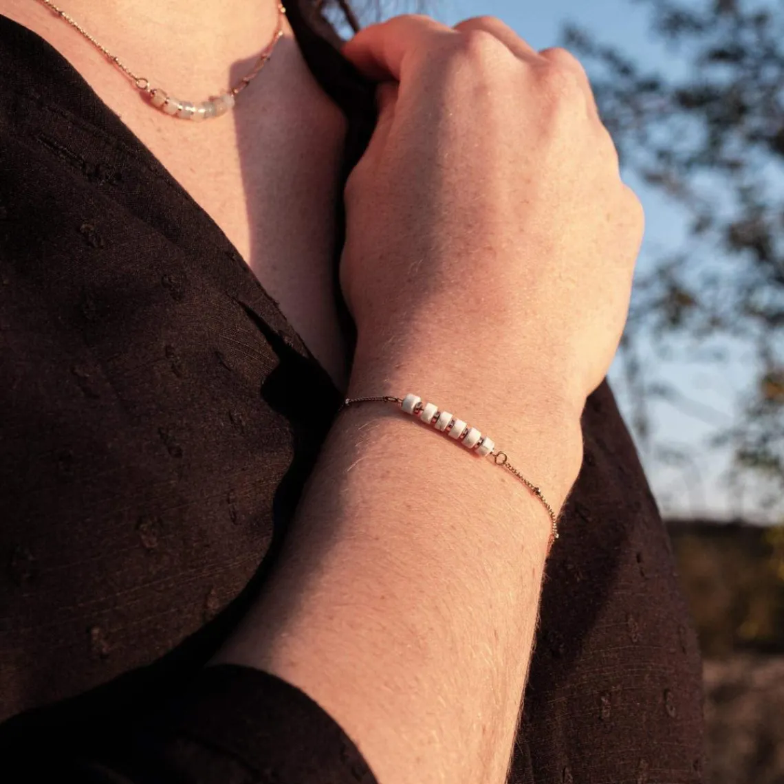 Sloya Bracelet Femme Piana Howlite | Femme Bracelet