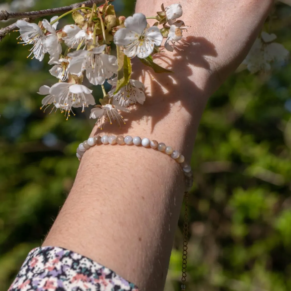 Sloya Bracelet Femme Serena en pierres Agate Botswana | Femme Bracelet
