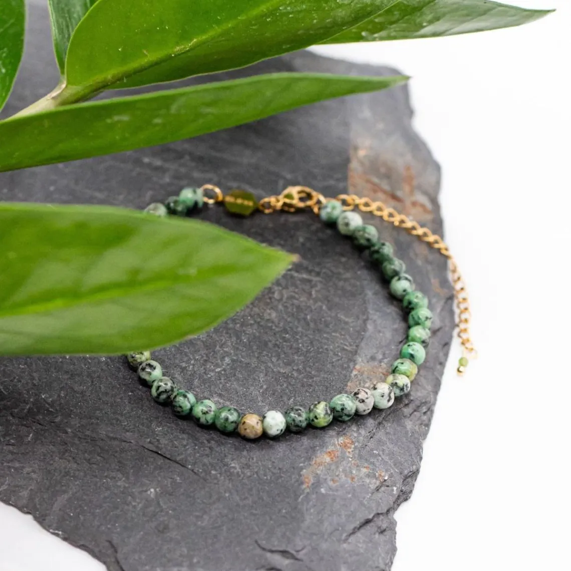 Sloya Bracelet Femme Serena en pierres Turquoise Africain | Femme Bracelet
