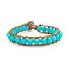 Sloya Bracelet Femme Turquoise et cuir | Femme Bracelet