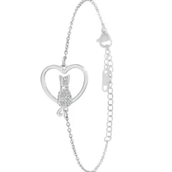 So Charm Bijoux Bracelet Femme So Charm - B3361-ARGENT - Bracelet Chat Argenté | Femme Bracelet