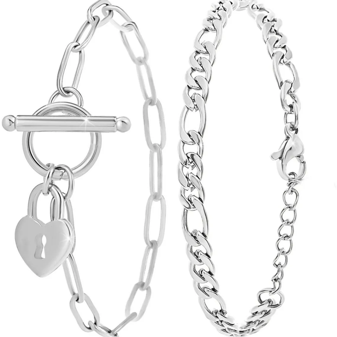 So Charm Bijoux Bracelet Femme So Charm - B3227-ARGENT+B2384-ARGENT - Bracelet Mode Argenté | Femme Bracelet