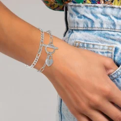 So Charm Bijoux Bracelet Femme So Charm - B3227-ARGENT+B2384-ARGENT - Bracelet Mode Argenté | Femme Bracelet
