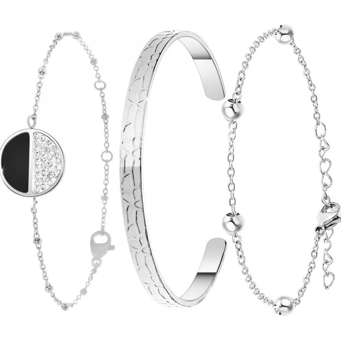 So Charm Bijoux Bracelet Femme So Charm - B2313-ARGENT+B2500-ARGENT+B2371-ARGENT - Bracelets Mode Argentés | Femme Bracelet