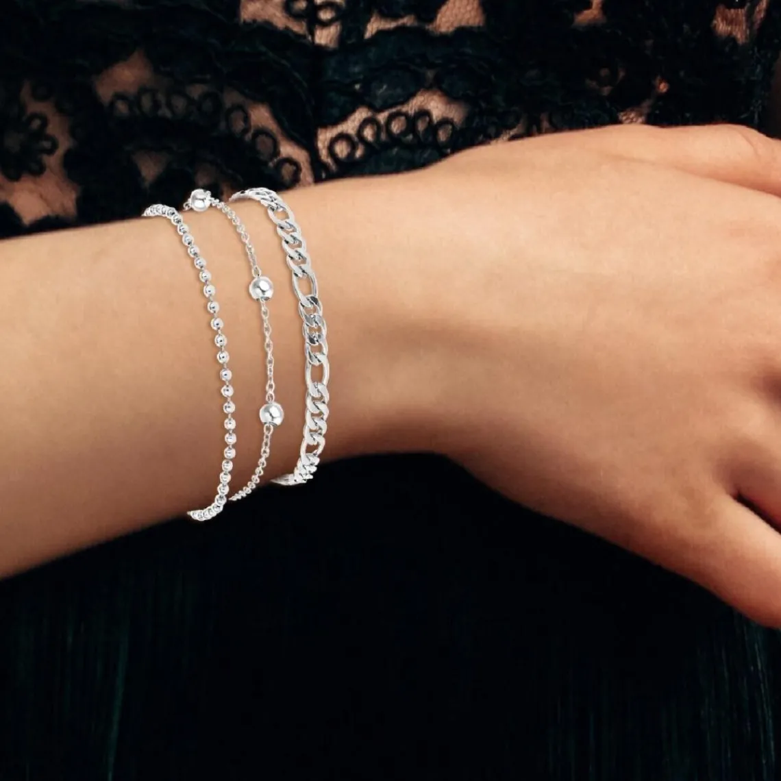 So Charm Bijoux Bracelet Femme So Charm - B2371-ARGENT+B2384-ARGENT+B2386-ARGENT - Bracelets Mode Argentés | Femme Bracelet