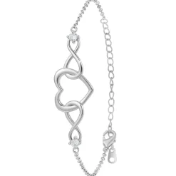 So Charm Bijoux Bracelet Femme So Charm - B4191-ARGENT - Bracelet Coeur Argenté | Femme Bracelet