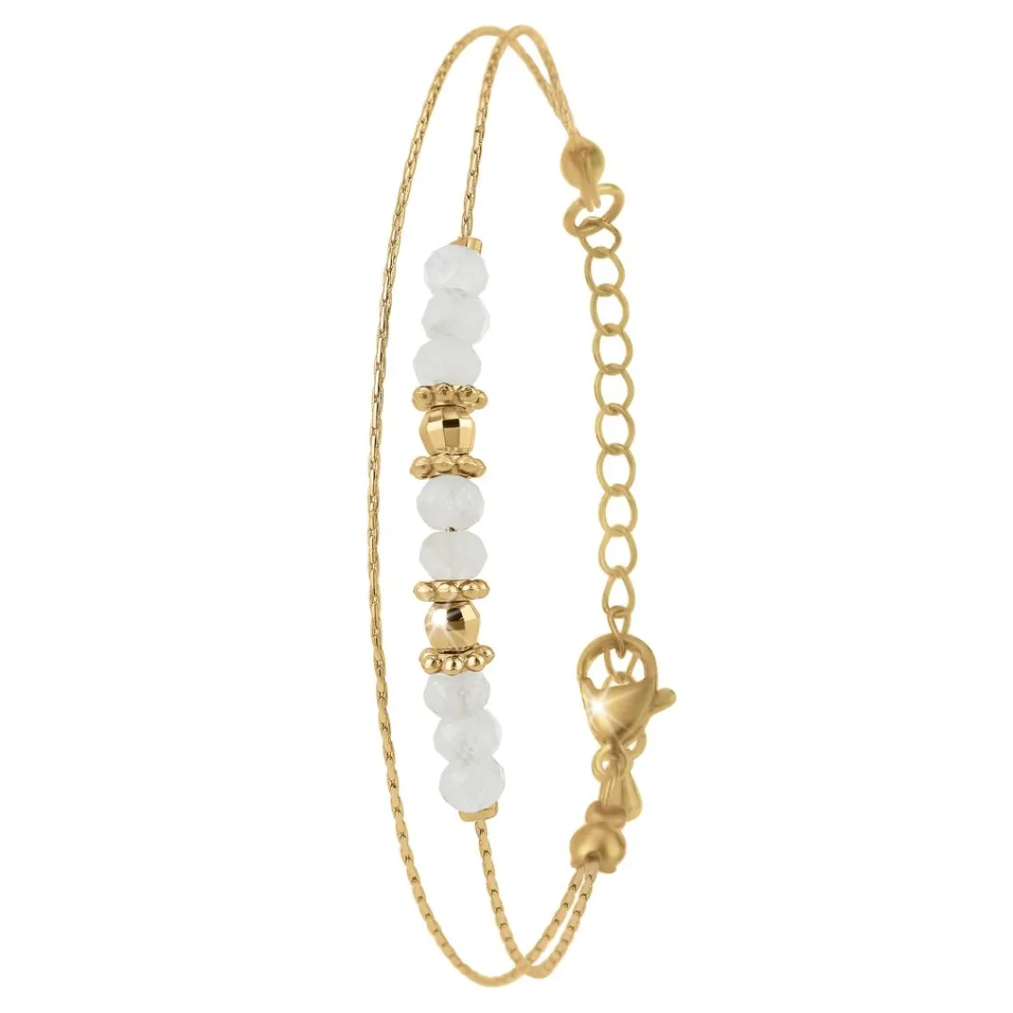 So Charm Bijoux Bracelet Femme So Charm - B4174-BLANC - Bracelet Mode Doré | Femme Bracelet