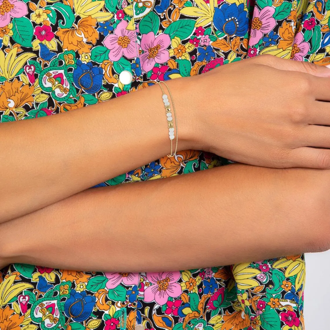 So Charm Bijoux Bracelet Femme So Charm - B4174-BLANC - Bracelet Mode Doré | Femme Bracelet