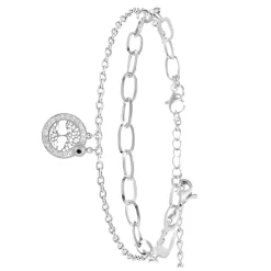So Charm Bijoux Bracelet Femme So Charm - BD2560-ARGENT-DIAMANT - Bracelet Arbre De Vie | Femme Boucles D'Oreilles|Bracelet
