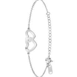 So Charm Bijoux Bracelet Femme So Charm - BD2983-ARGENT-DIAMANT - Bracelet Coeur Argenté | Femme Bracelet