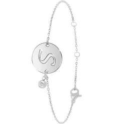 So Charm Bijoux Bracelet Femme So Charm - BD2281-ARGENT-S-DIAMANT - Bracelet Initial Argenté | Femme Bracelet