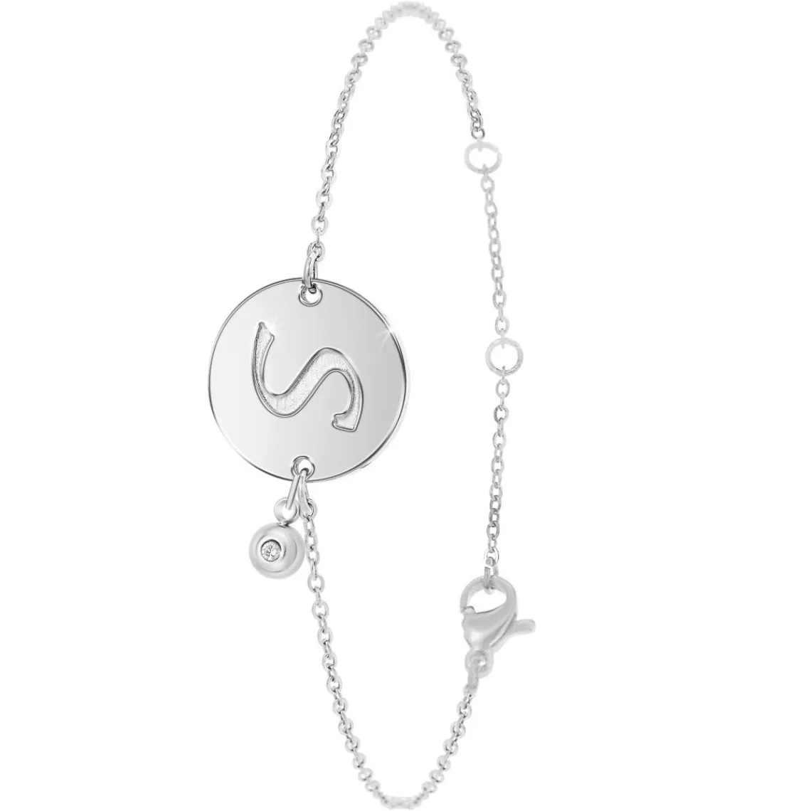 So Charm Bijoux Bracelet Femme So Charm - BD2281-ARGENT-S-DIAMANT - Bracelet Initial Argenté | Femme Bracelet