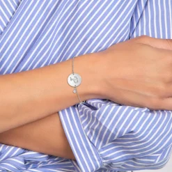 So Charm Bijoux Bracelet Femme So Charm - BD2281-ARGENT-P-DIAMANT - Bracelet Initial Argenté | Femme Bracelet