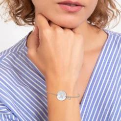 So Charm Bijoux Bracelet Femme So Charm - BD2281-ARGENT-N-DIAMANT - Bracelet Initial Argenté | Femme Bracelet